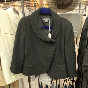 Ann Taylor Black Cardigan Wool Blend Coat